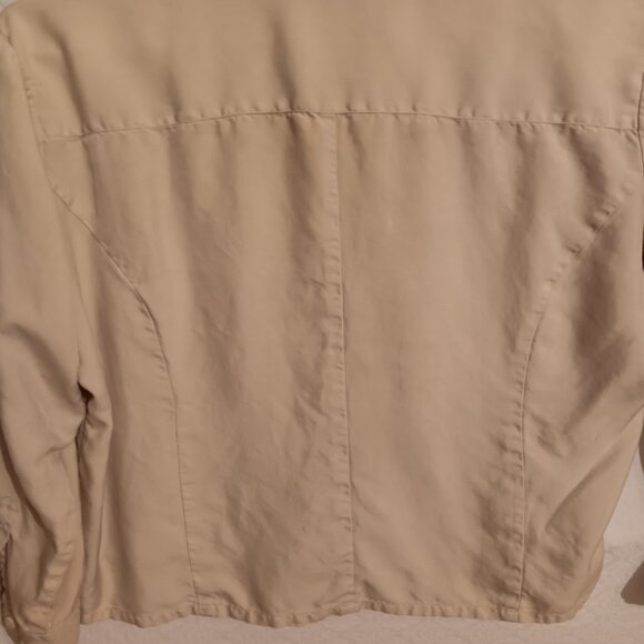 Cypress Grove Silk Beige Blouse Size Medium - Picture 3 of 5